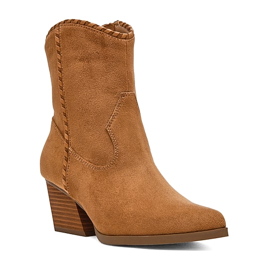 DV8 Womens Kimi Stacked Heel Cowboy Boots