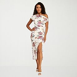 midi jcpenney womens dresses NEW JCPenney High Low Midi Dress Womens L Teal Print Halter Self Tie  Sleeveless