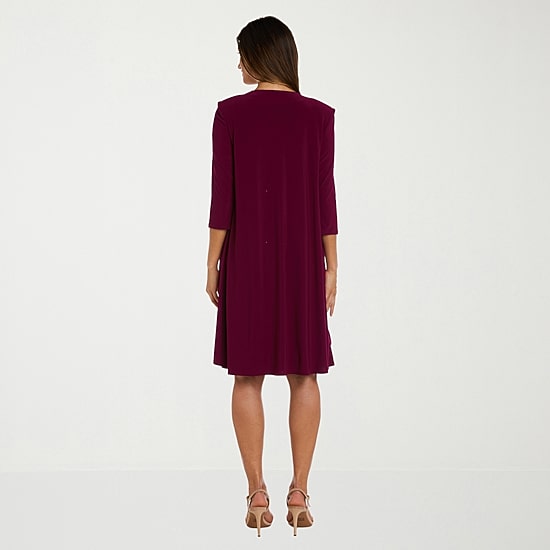 R & M Richards Womens Medallion Jacket Dress