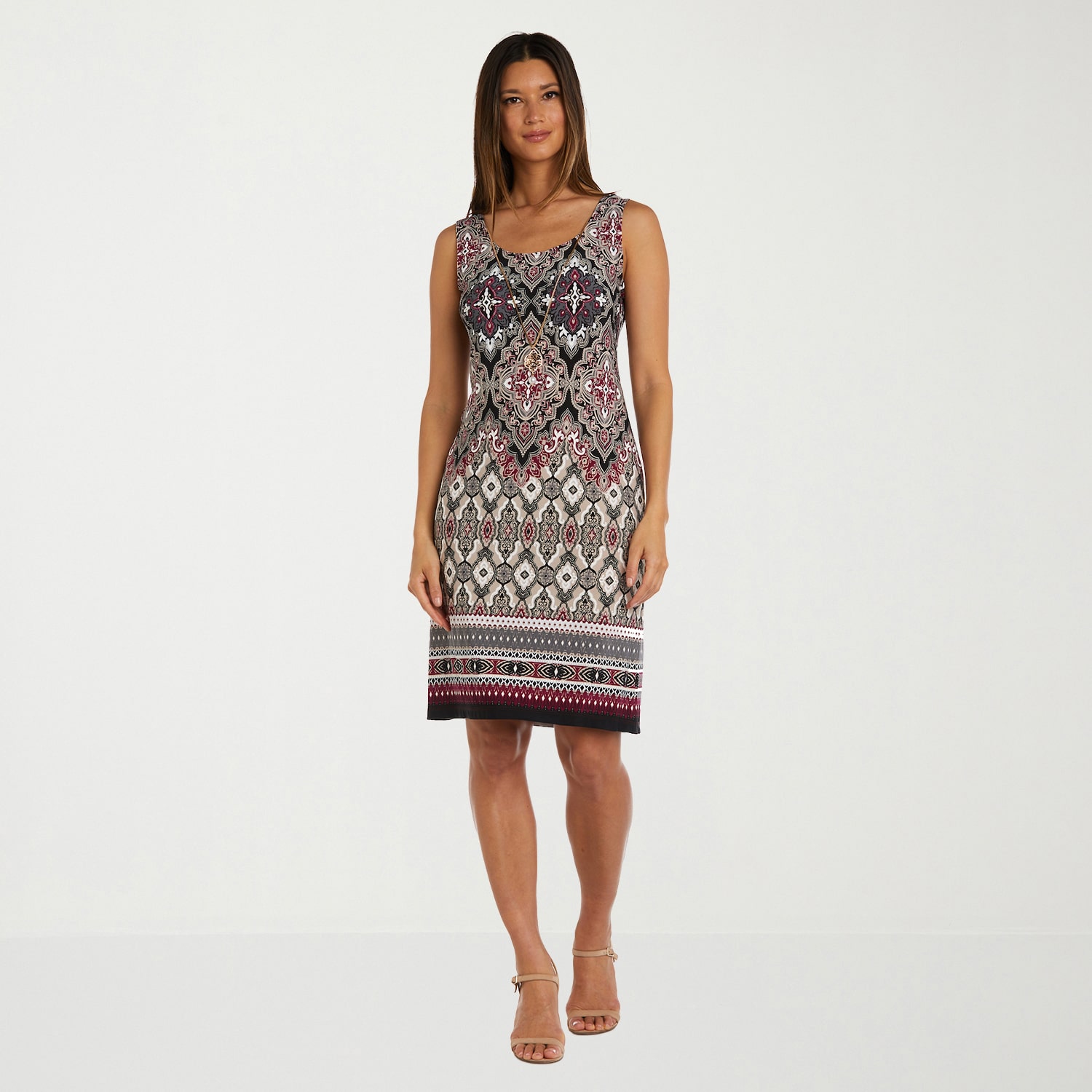 R & M Richards Womens Medallion Jacket Dress