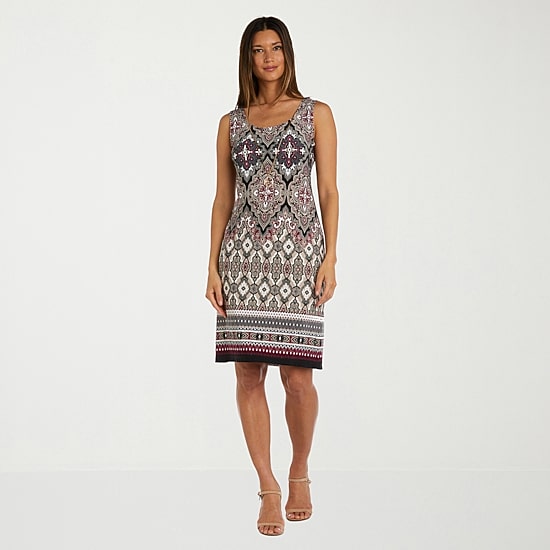 R & M Richards Womens Medallion Jacket Dress