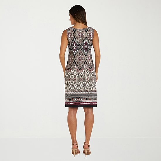 R & M Richards Womens Medallion Jacket Dress
