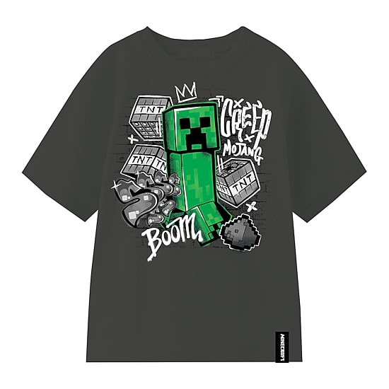 Little & Big Kid Boys Crew Neck Short Sleeve Oversized Minecraft Graphic T-Shirt