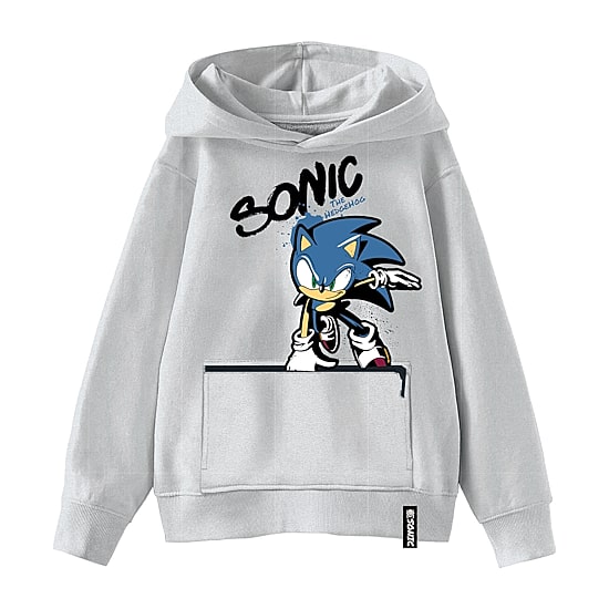 Little & Big Kid Boys Long Sleeve Sonic the Hedgehog Fleece Hoodie