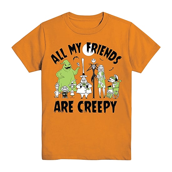 Little & Big Kid Boys Crew Neck Short Sleeve Regular Fit Nightmare Before Christmas Graphic T-Shirt