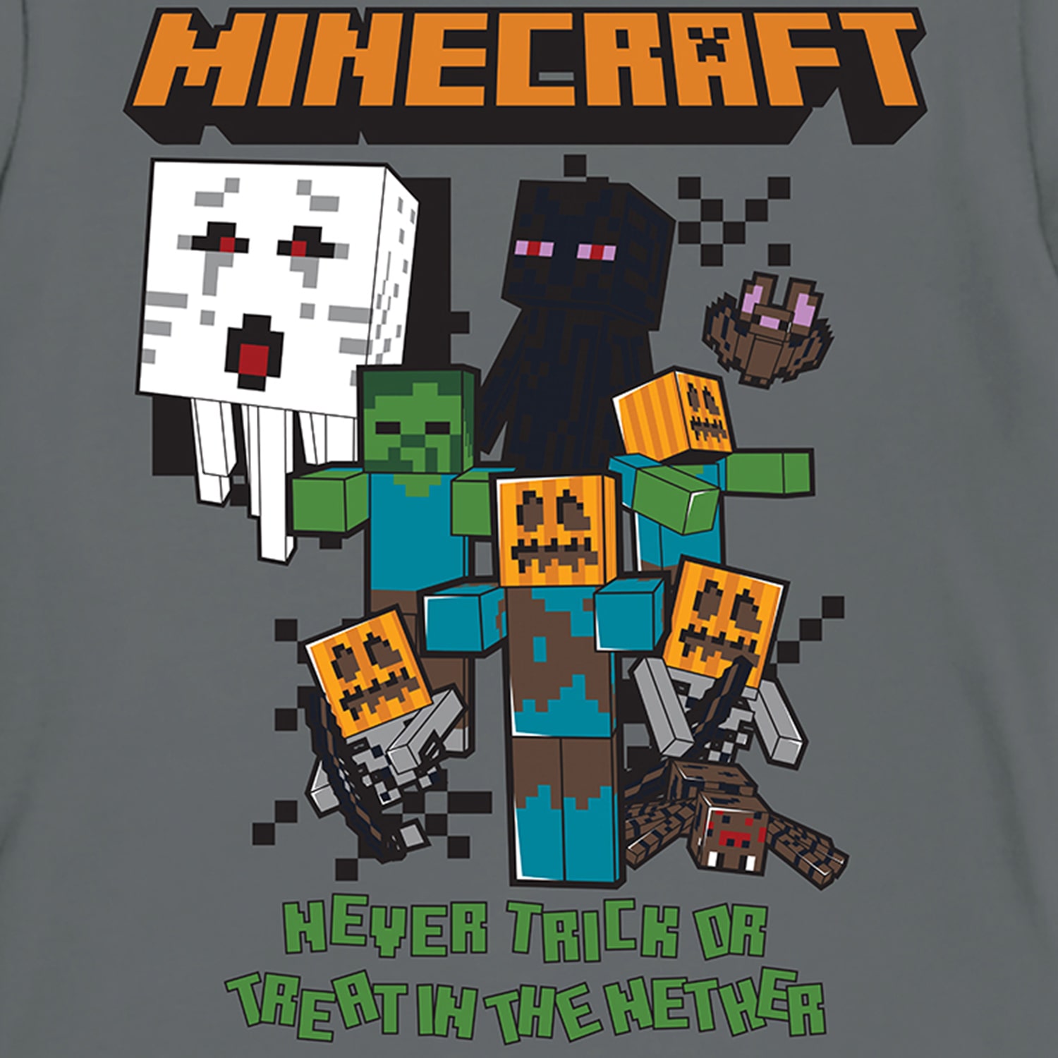 Little & Big Kid Boys Crew Neck Short Sleeve Regular Fit Minecraft Graphic T-Shirt