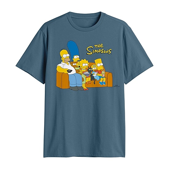 Mens Crew Neck Short Sleeve Classic Fit The Simpsons Big and Tall Graphic T-Shirt