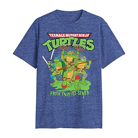 Mens Crew Neck Short Sleeve Classic Fit Teenage Mutant Ninja