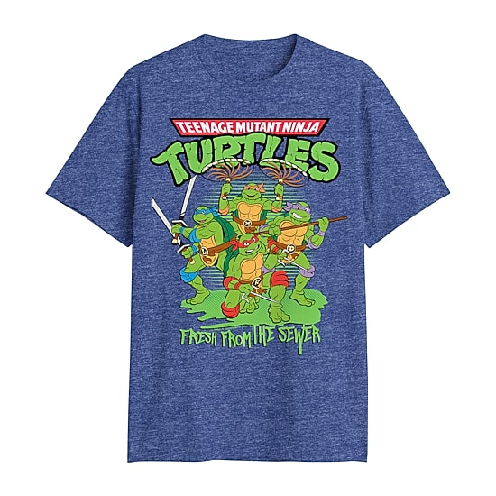 Mens Crew Neck Short Sleeve Classic Fit Teenage Mutant Ninja Turtles Big and Tall Graphic T-Shirt