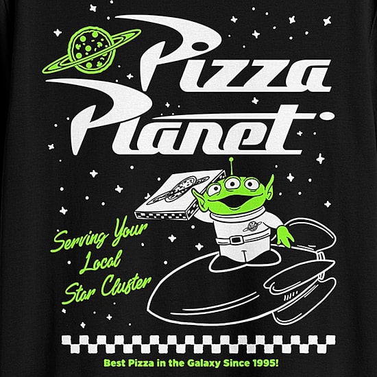 Pizza Planet Mens Crew Neck Short Sleeve Classic Fit Toy Story Big and Tall Graphic T-Shirt