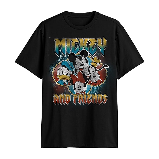 Mickey Mouse Mens Crew Neck Short Sleeve Classic Fit Mickey and Friends Mickey Mouse Big and Tall Graphic T-Shirt