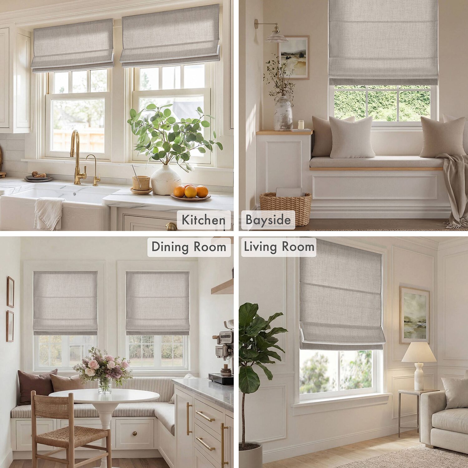 Madison Park Room Darkening Cordless Roman Shade