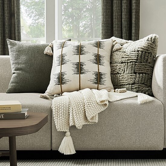Indigo Road by Egypt Sherrod Sandova Faux Fur Square Throw Pillow