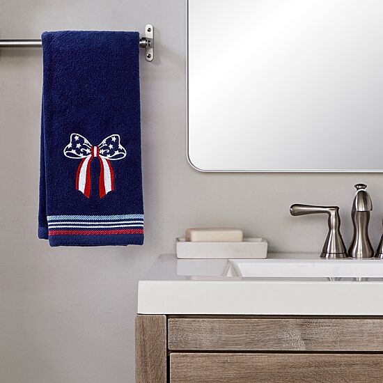 Saturday Knight Americana Bow 2-pc. Hand Towel