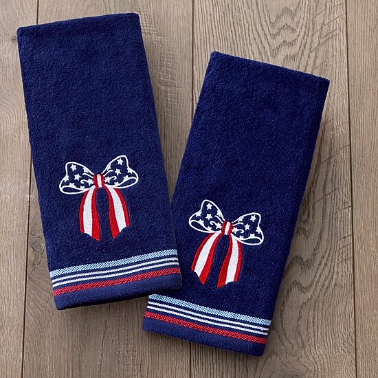 Saturday Knight Americana Bow 2-pc. Hand Towel