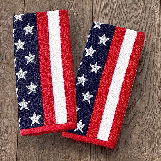 Saturday Knight American Flag 2-pc. Hand Towel