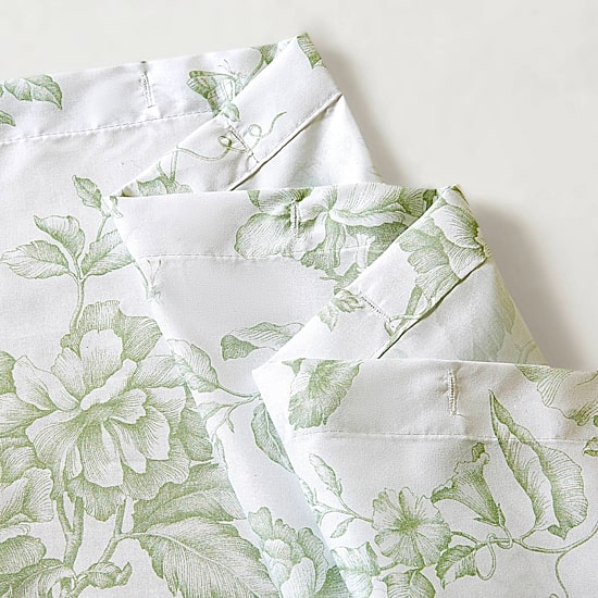 Madison Park Essentials Colette Floral Ruffle Shower Curtain with 12 Roller Ball Hooks