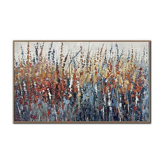 Streamline Art Wildflower Field Hand Embellished Canvas Art