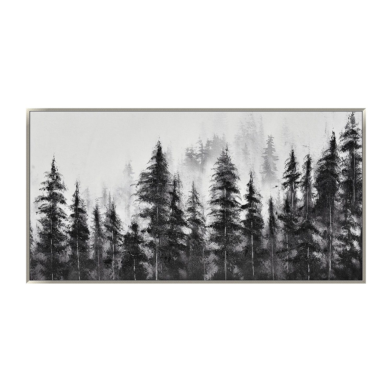 Streamline Art Misty Pines Hand Embellished Canvas Art