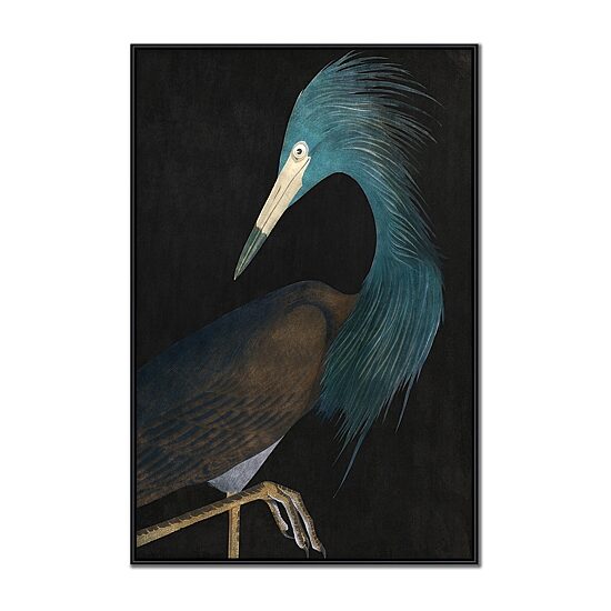 Streamline Art Majestic Blue Heron Ii Hand Embellished Canvas Art