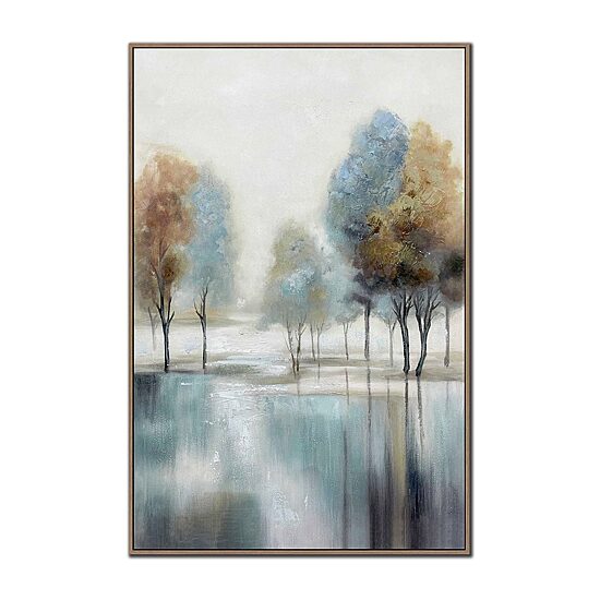 Streamline Art Misty Grove Ii Hand Embellished Canvas Art