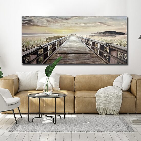 Streamline Art Boardwalk To The Sun 3d Oil Painting Canvas Art