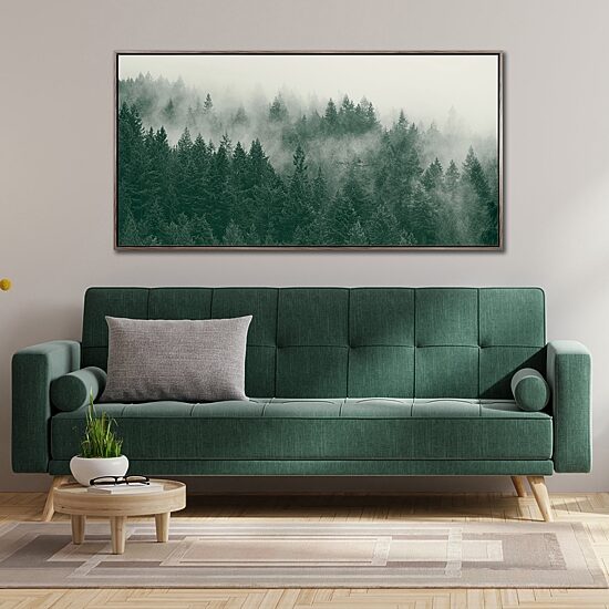 Streamline Art Emerald Forest Hand Embellished Canvas Art