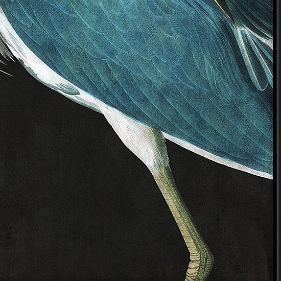 Streamline Art Majestic Blue Heron I Hand Embellished Canvas Art