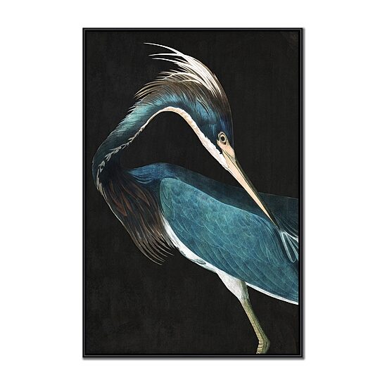 Streamline Art Majestic Blue Heron I Hand Embellished Canvas Art