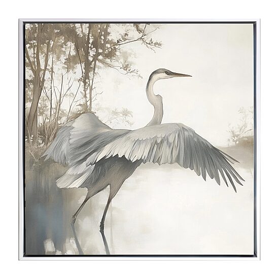 Streamline Art Feathers On Water I Hand Embellished Canvas Art