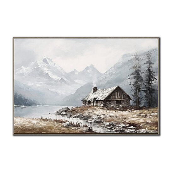 Streamline Art Solitude Hand Embellished Canvas Art
