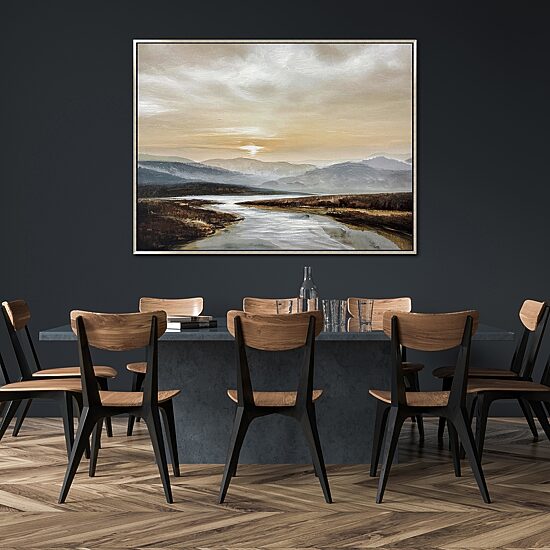 Streamline Art Serene Passage Hand Embellished Canvas Art