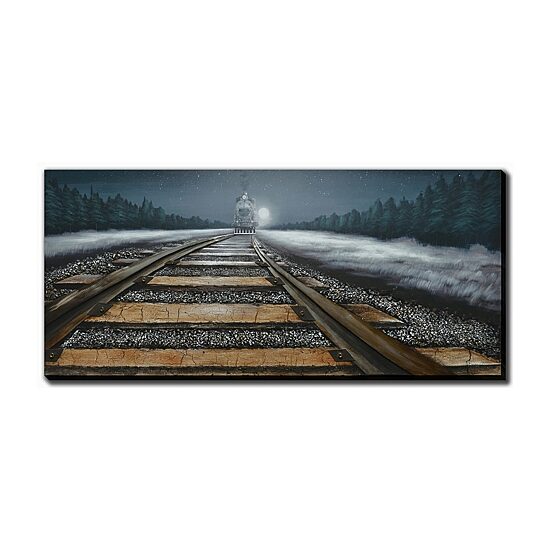 Streamline Art Night Train 3d Oil Painting Canvas Art