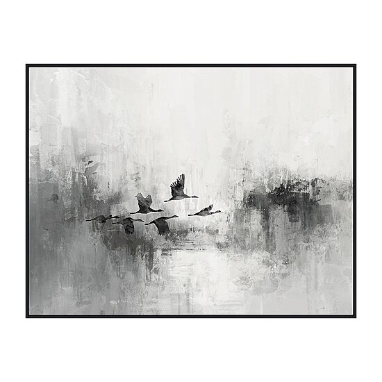 Streamline Art Soaring Shadows Hand Embellished Canvas Art