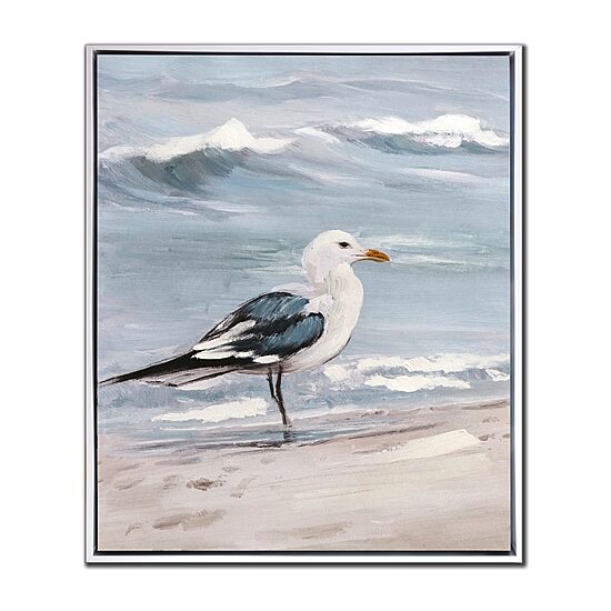 Streamline Art Shoreline Friends I Hand Embellished Canvas Art