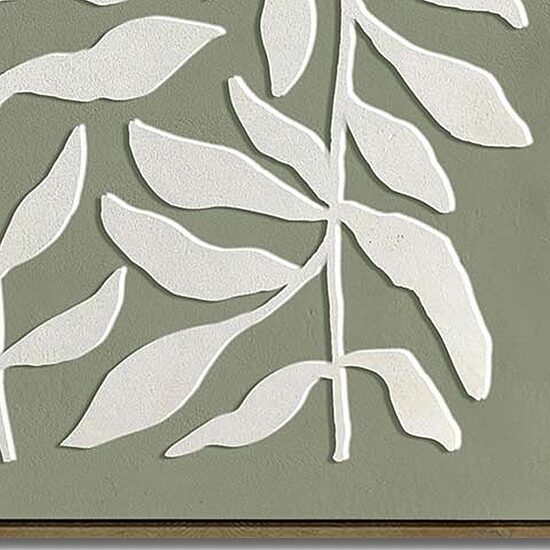 Streamline Art Leafy Silhouettes 3d Oil Painting Framed Canvas Art
