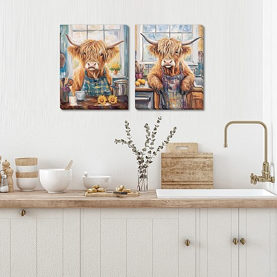 Streamline Art Kitchen Time  Hand Embellished Canvas Art