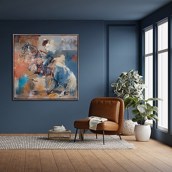 Streamline Art Going Hand Embellished Canvas Art