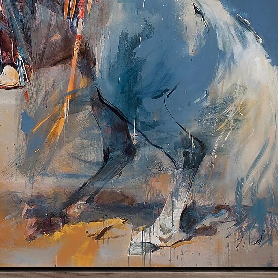 Streamline Art Going Hand Embellished Canvas Art