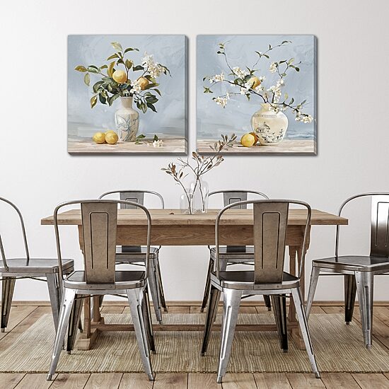 Streamline Art Lemon Blossom I Hand Embellished Canvas Art