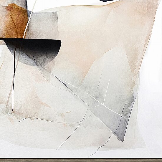 Streamline Art Geometric Musing Ii Hand Embellished Canvas Art