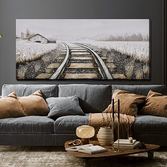 Streamline Art Country Tracks 3d Oil Painting Canvas Art