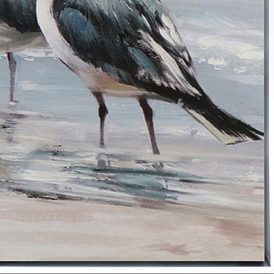 Streamline Art Shoreline Friends Ii Hand Embellished Canvas Art