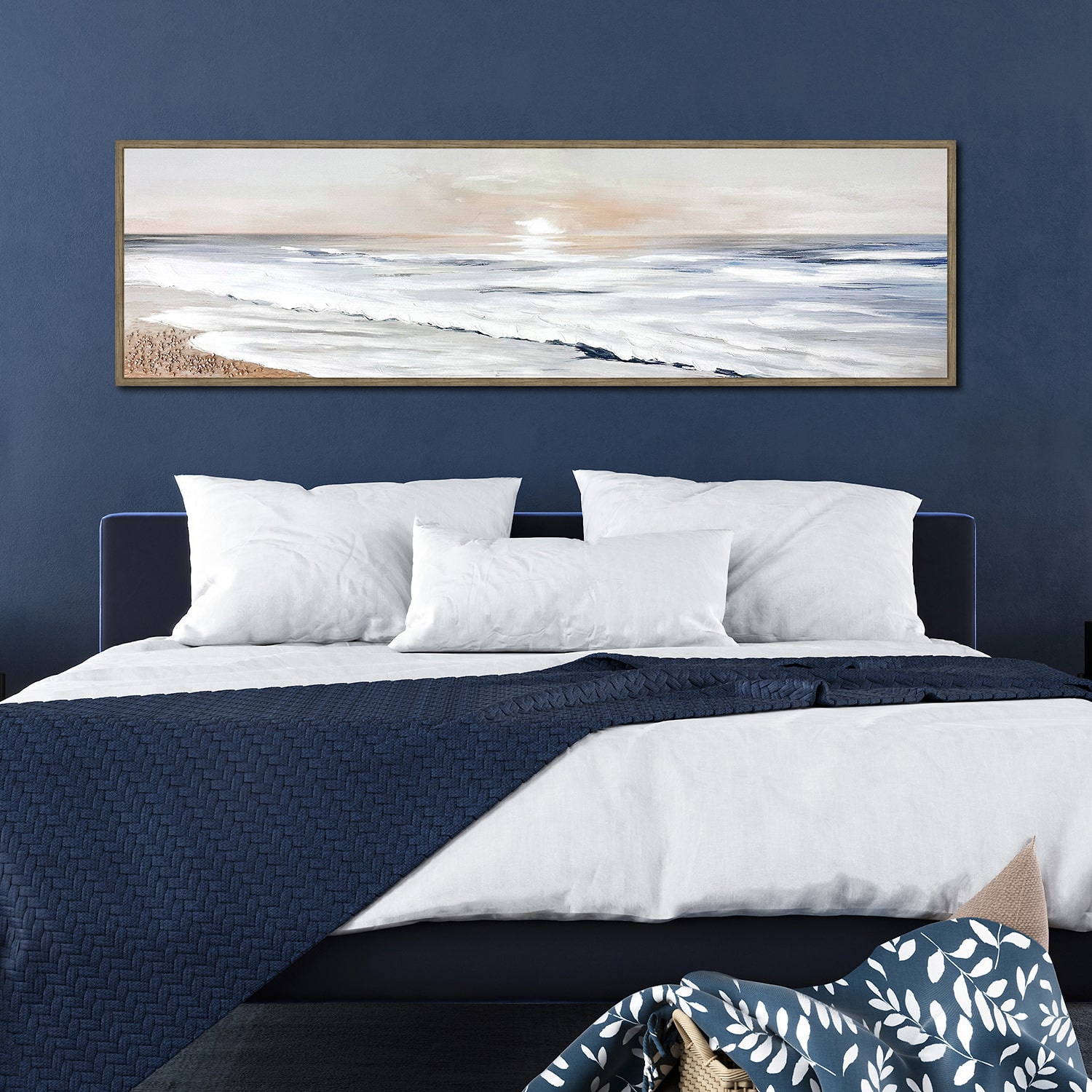 Streamline Art Coastal Serenity Hand Embellished Canvas Art