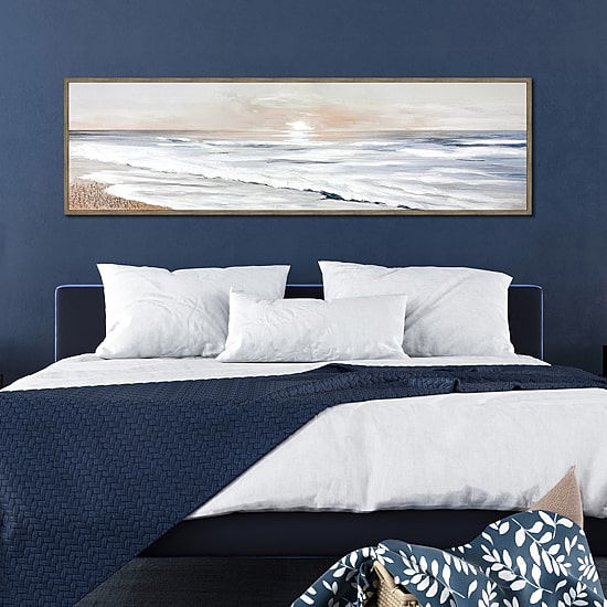 Streamline Art Coastal Serenity Hand Embellished Canvas Art