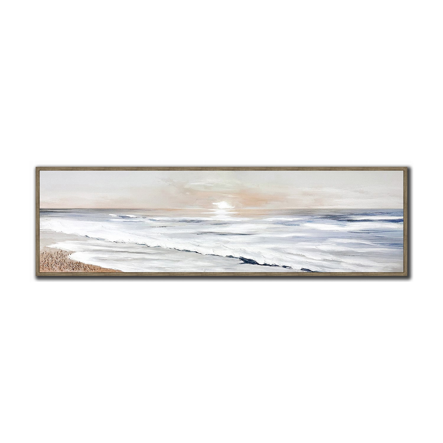 Streamline Art Coastal Serenity Hand Embellished Canvas Art