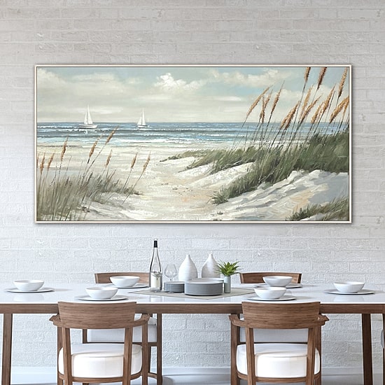 Streamline Art Beyond The Dunes Hand Embellished Canvas Art