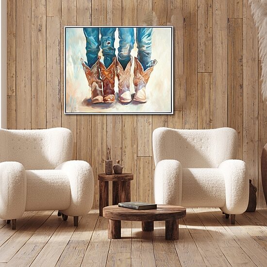 Streamline Art It'S All About The Boots Hand Embellished Canvas Art