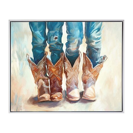 Streamline Art It'S All About The Boots Hand Embellished Canvas Art