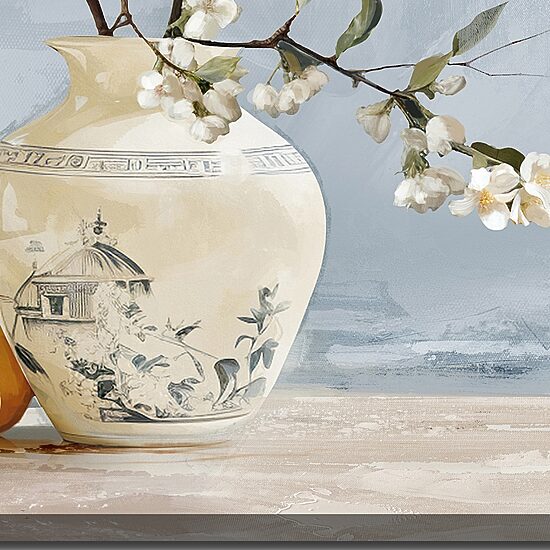 Streamline Art Lemon Blossom Ii Hand Embellished Canvas Art